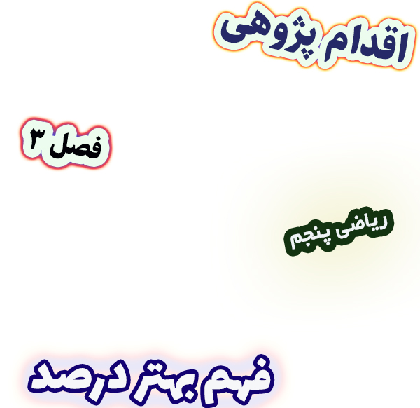 اقدام پژوهی استفاده از نوار کاغذی برای فهم بهتر درصد ریاضی پنجم