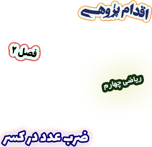 اقدام پژوهی یادگیری پایدار ضرب عدد در کسر با طرح مثال‌های زندگی روزمره ریاضی چهارم